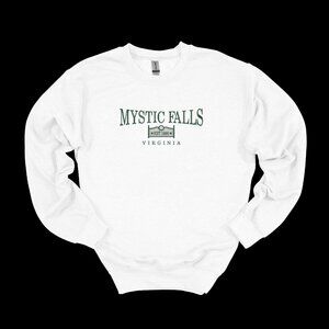 Embroidered Vampire Diaries Sweatshirt mystic falls salvatore TVD
